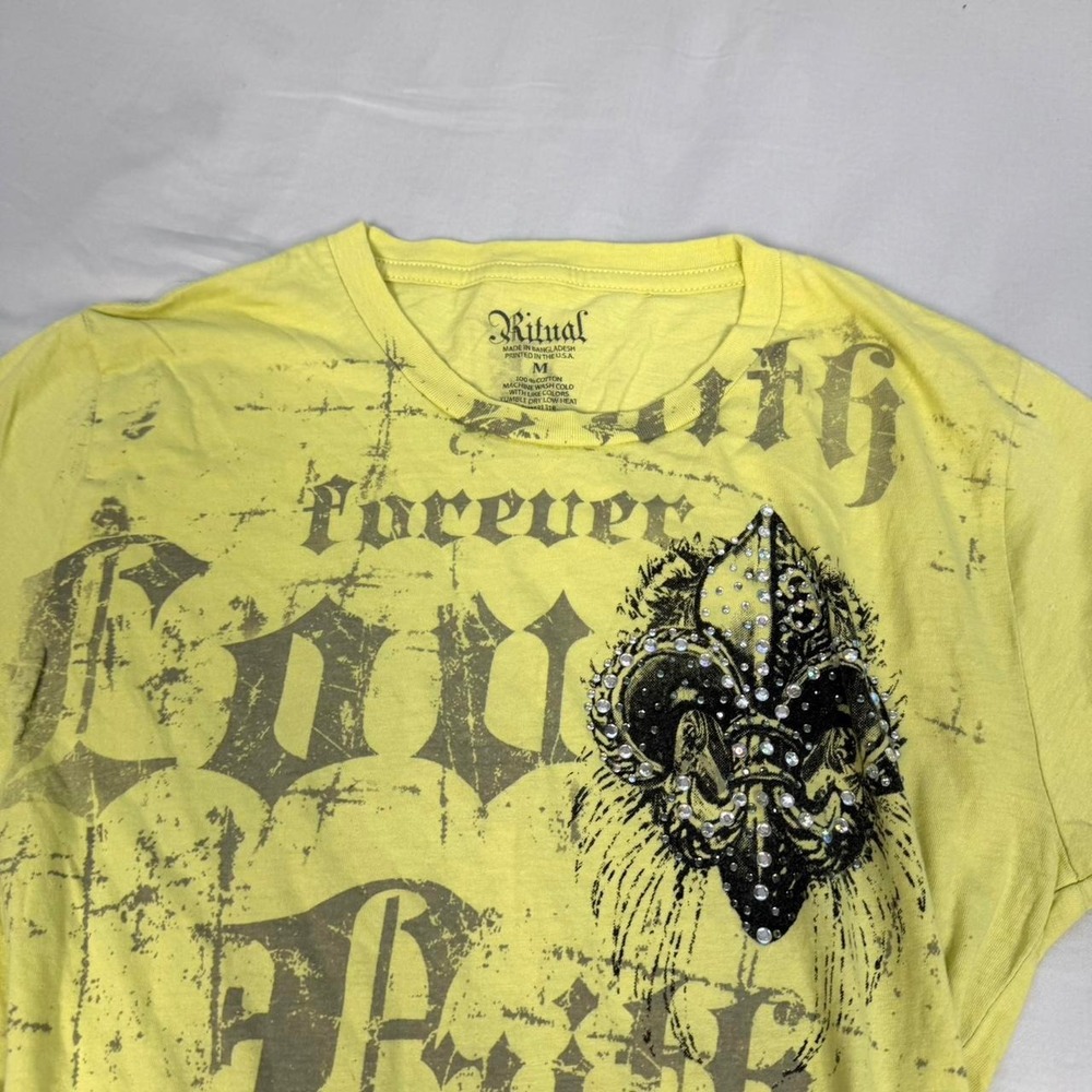 Vintage y2k Ritual grunge goth emo short sleeve baby tee - Picture 3 of 6